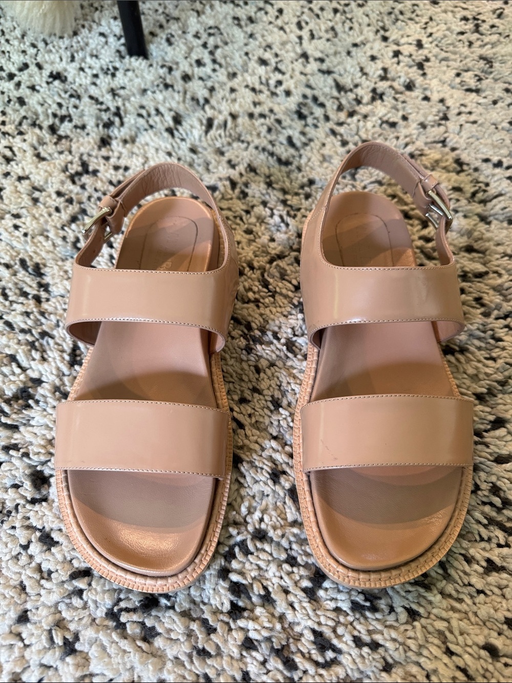 Marni Nude Leather Sandals Size 40